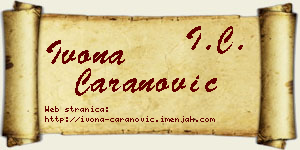 Ivona Caranović vizit kartica